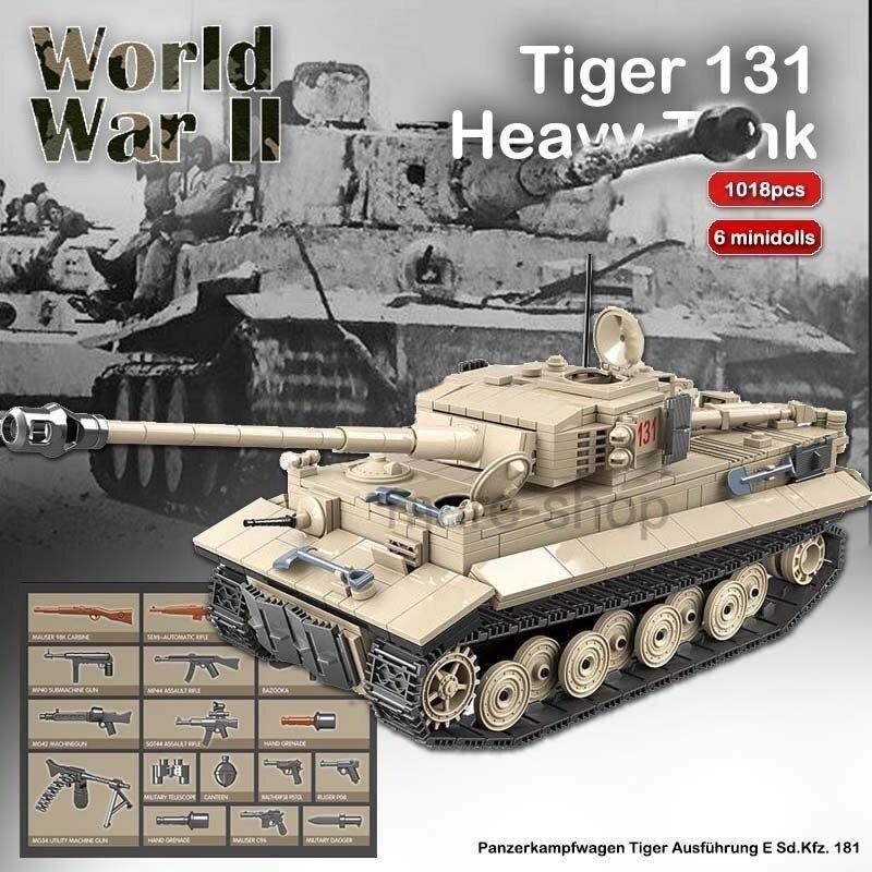 ティーガーⅠ タイガー戦車 レゴ互換品 1,018ピース