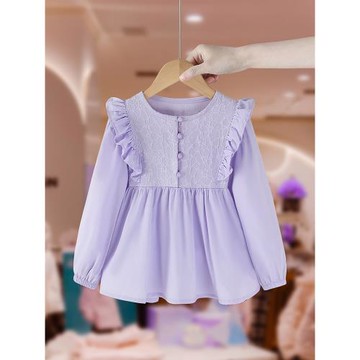 女童襯衫春秋裝2025新款兒童裝洋氣女寶寶休閑長袖百搭春裝上衣潮