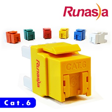 Runasia Runasia 六類(Cat.6)無遮蔽資訊插座 - 內推式