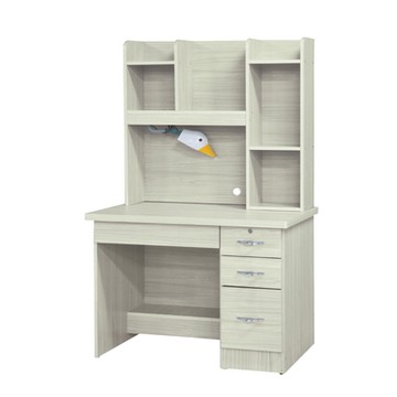 文創集 卡地3.5尺四抽高書桌組合(三色可選+含護眼燈))-104x55x165cm免組