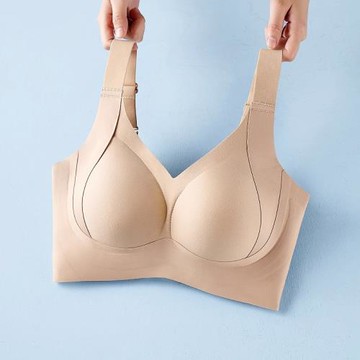 無痕內衣女大胸顯小薄款文胸聚攏防下垂束胸全罩杯收副乳大碼胸罩