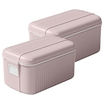 Reddot 紅點生活 免手搓起泡肥皂收納盒 升級款  2個  藕粉色