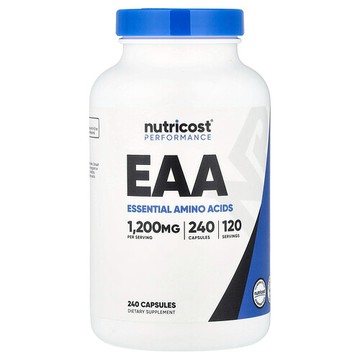 Nutricost, 表現，必需胺基酸，1200 毫克，240 粒膠囊（每粒膠囊 600 毫克）