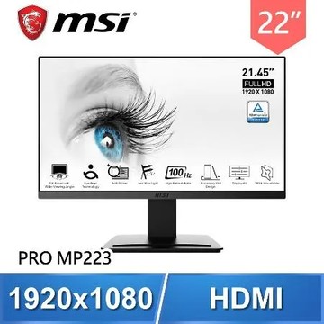 MSI 微星 PRO MP223 22型 低藍光護眼螢幕