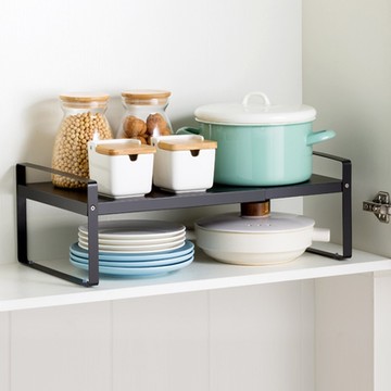 【HappyLife】不鏽鋼伸縮廚櫃架 36~64×28×18cm Y10056