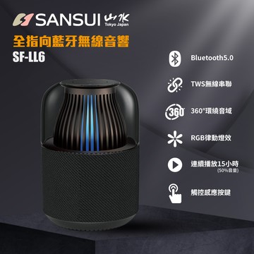【SANSUI 山水】SANSUI山水 360度全指向無線藍芽喇叭SF-LL6