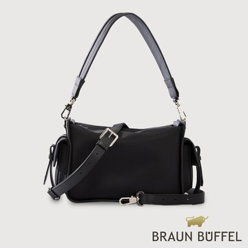 【BRAUN BUFFEL 德國小金牛】台灣總代理 柯亞 小肩包-黑色/BF878-26-BK