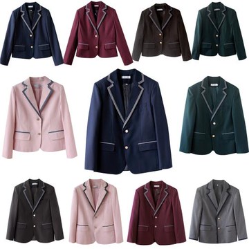 (免運)鋒萃 韓版西裝證件照網紅 西服學生裝情侶裝英倫學院風JK制服外套