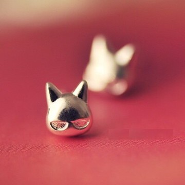 925純銀耳環耳飾-甜美迷人貓咪造型情人節生日禮物女飾品73gk54【獨家進口】【米蘭精品】