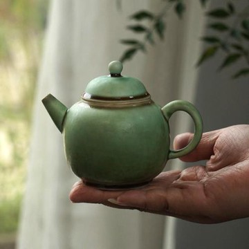 景德鎮手工高溫顏色釉陶瓷茶壺中式復古泡茶器家用功夫茶具小單壺