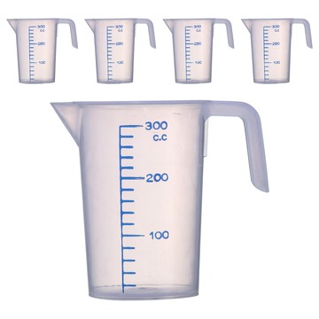 百貨King 帶刻度塑膠量杯 300cc 台灣製造  5個