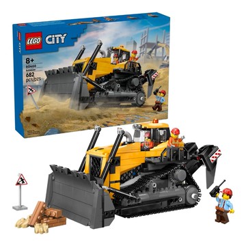 【LEGO 樂高】磚星球〡 60466 城市系列 黃色推土機 Yellow Bulldozer