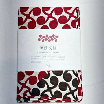 京都風呂敷包巾-伊砂紋樣 三巾-新芽(豆沙&茶)