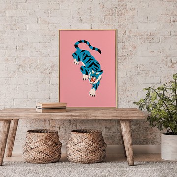 粉 • 猛虎出柙－虎年/老虎/tattoo/Ukiyo-e/裝飾畫/居家裝飾