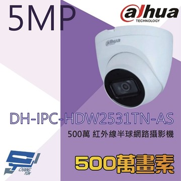 昌運監視器 大華 DH-IPC-HDW2531TN-AS 500萬 紅外線半球網路攝影機 PoE