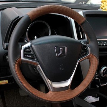 納智捷優6 U6 納智捷5  大7 手縫真皮翻毛方向盤套