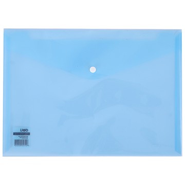 得力Deli鈕扣公文袋/E5505/A4/橫式/藍色