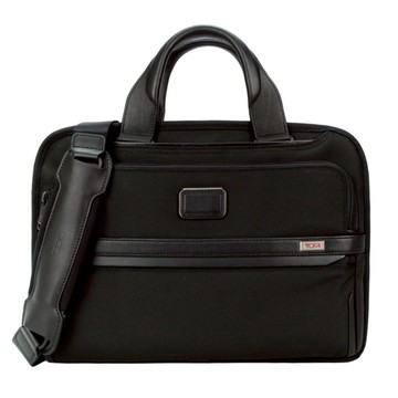 [平輸版]TUMI ALPHA 3系列素面多夾層兩用手提包(黑)真品平輸