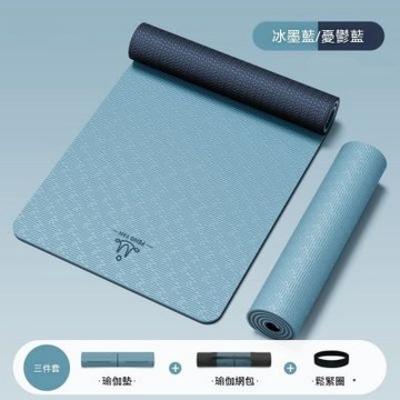 防滑瑜伽墊 隔音減震地墊（185x90cm10mm 加厚加寬健身墊 家用健身墊 宿舍墊 簡約瑜伽墊