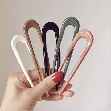 2支裝 u型發簪日常現代簪子短款丸子頭盤發神器網紅頭飾發插【繁星小鎮】