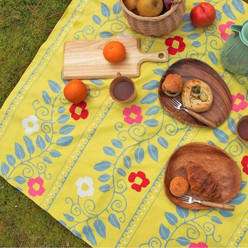 【絕版】京都風呂敷包巾-竹久夢二 三巾-花唐草(防潑水)