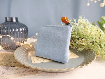 Cuir de Songe 纖巧簡約輕巧皮夾 採用栃木皮革 藍色