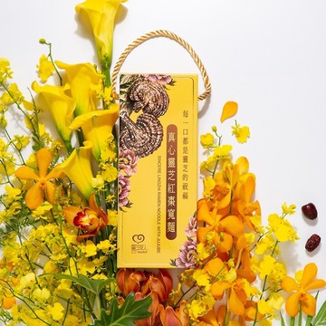 【靈芝草人】 真心靈芝紅棗寬麵禮盒(100gx5包/盒)