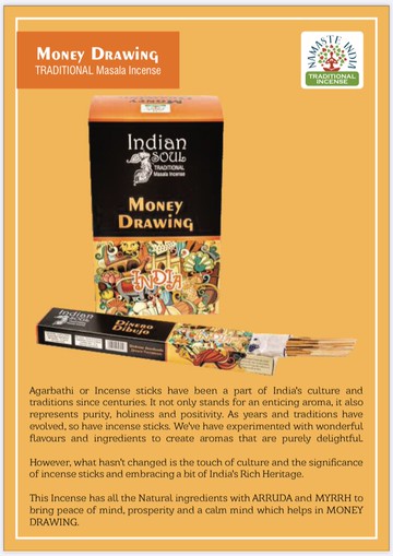 [綺異館] 印度香 印度魂系列- 招財香(阿魯達＋没藥）15g 線香 Indian soul money drawing