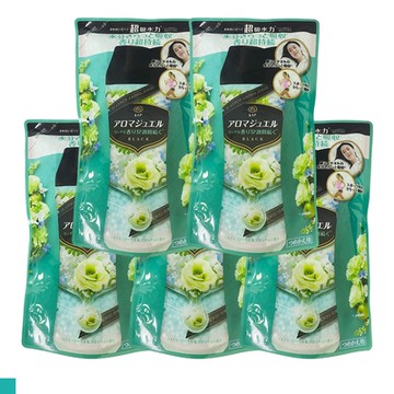 P&G 洗衣芳香顆粒 香香豆 415ml袋裝 (翡翠花香) 黑綠色 5入組