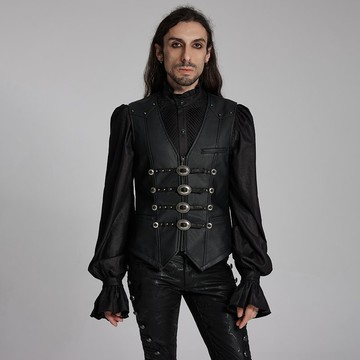 哥德奇幻海盜華麗皮革背心 / 馬甲