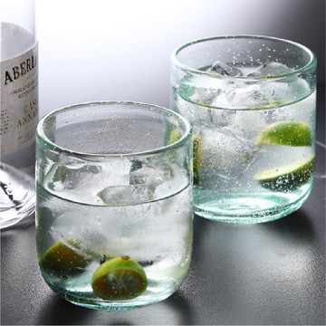 朵頤家居北歐風玻璃氣泡杯無色透明創意圓形玻璃杯涼水杯家用茶杯1入