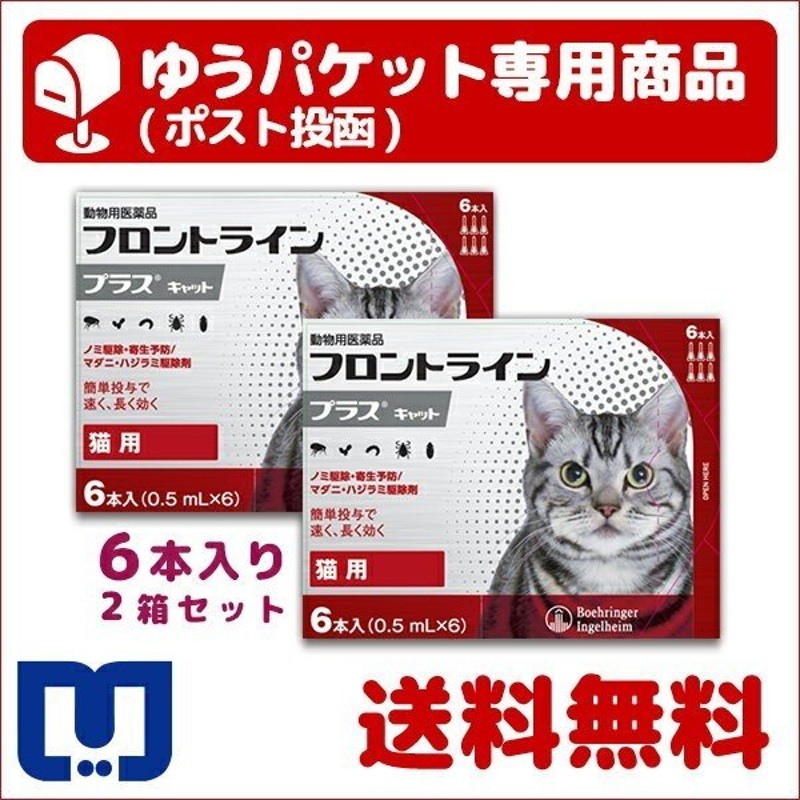 送料無料　フィプロスポットプラスキャット　猫用　3本入　ゆうパケット発送　動物用医薬品　