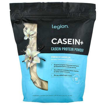 Legion Athletics, 酪蛋白+，酪蛋白質粉，法國香草，2.11 磅（960 克）