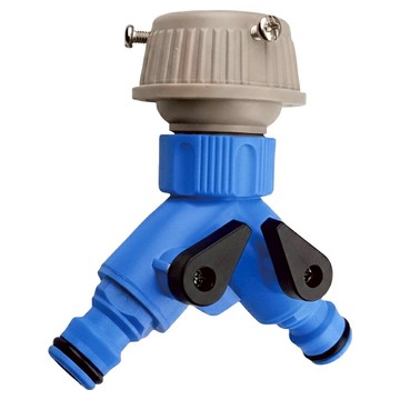 Elephant Waters 沐象 雙奶嘴龍頭接頭 分洪功能 出水/止水開關設計  9 x 10cm  1個