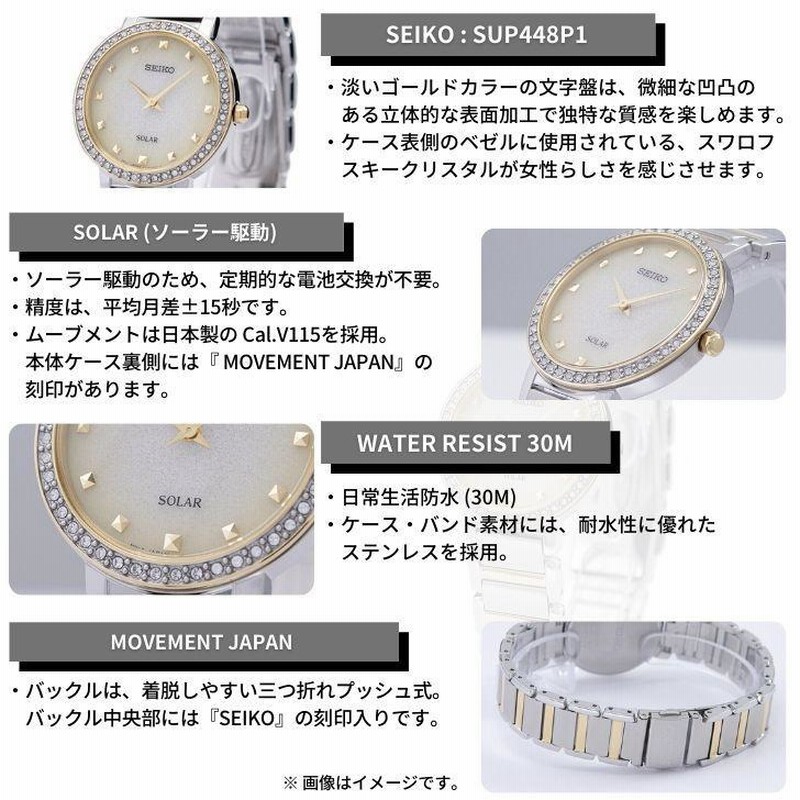 SEIKO  スワロフスキー　クリスタル　セイコー　ソーラー 腕時計　新品未使用