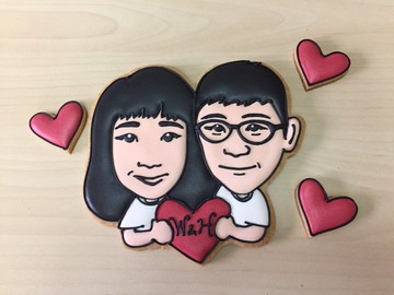 大尺寸情人人像糖霜餅乾 by anPastry