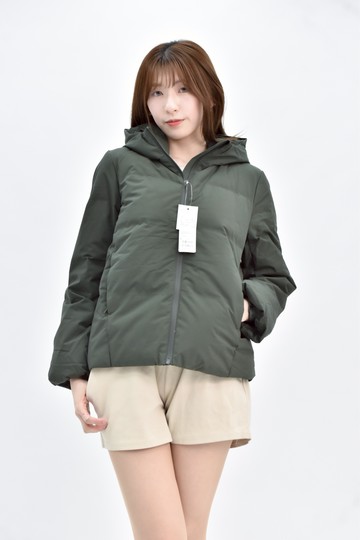 (M) 綠色羽絨連帽軍外套