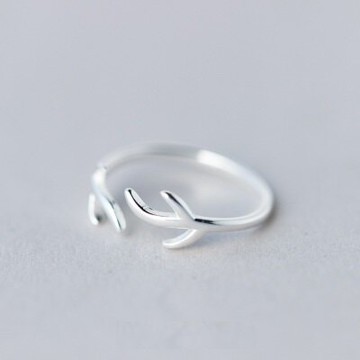 925純銀戒指開口戒-可愛甜美麋鹿造型生日情人節禮物女飾品73dt144【獨家進口】【米蘭精品】