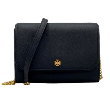 【TORY BURCH】EMERSON 防刮皮革 斜背/側肩包-黑色 136093 001