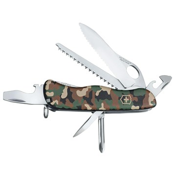 VICTORINOX 瑞士維氏 單手開半齒刃12用瑞士刀 0.8463.MW94 111mm 叢林迷彩Trailmaster  1支