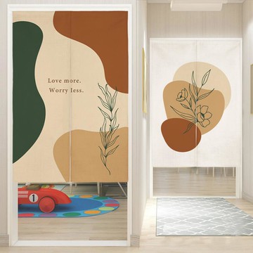 門簾 北歐ins風布藝門簾莫蘭迪簡約藝術隔斷簾臥室衛生間家用裝飾半簾