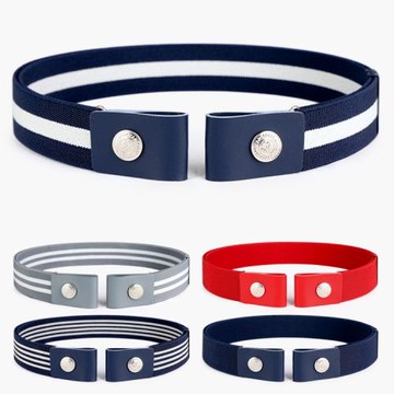 男女彈力樂扣腰帶日系隱形無痕百搭橡皮筋松緊帶懶人易用皮褲帶