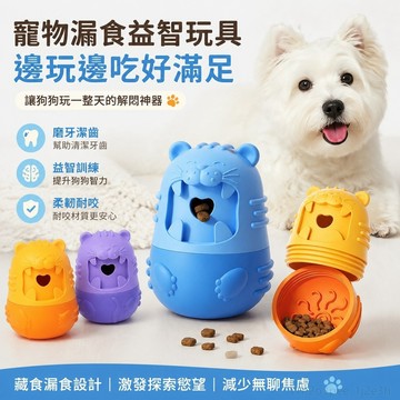 寵物用品 寵物玩具狗狗漏食玩具耐咬硅膠球小型犬幼犬磨牙潔齒寵物益智藏食解悶神器 矽膠 狗狗玩具 藏食玩具 toy