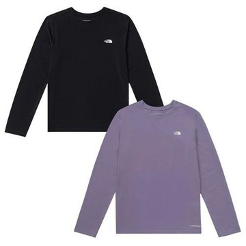 The North Face 北面 長袖上衣 女裝 速乾 修身 黑/紫 NF0A8KGQJK3/NF0A8KGQNNK