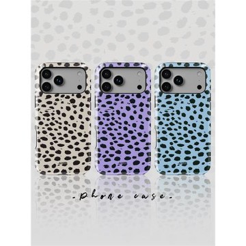 Acvoo紫色斑點藝術簡約iPhone16Promax保護12適用于12蘋果14手機殼