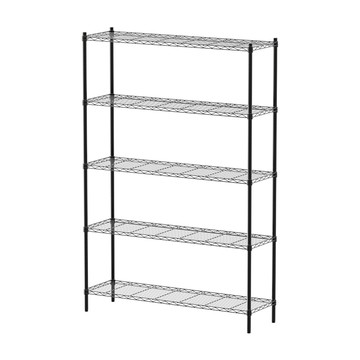 【dayneeds】輕型 120x35x180cm 五層烤漆波浪收納鐵架 白色