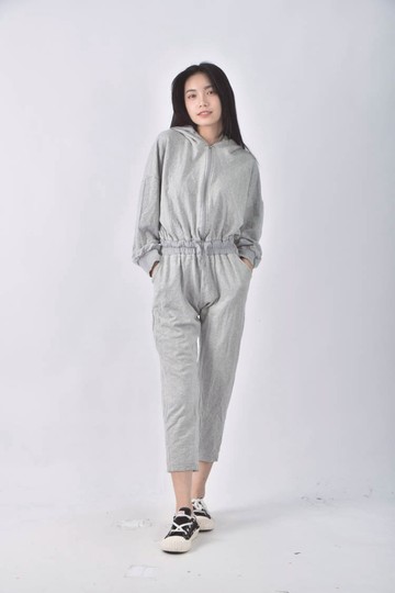 (S) one point寬版灰色連身裝