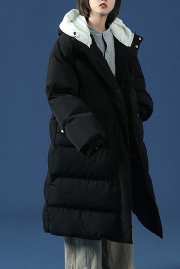 FINDSENSE X 男女中性風 中長款過膝棉衣男女學生冬季面包服外套棉衣