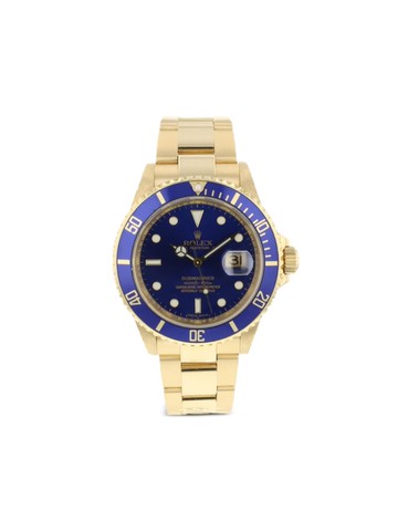 Rolex - 2008 pre-owned Submariner 40mm - unisex - Yellow Gold - One Size - BLUE