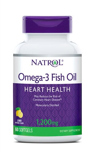 Natrol Omega-3 Fish Oil Lemon 1200 mg - 60 Softgels